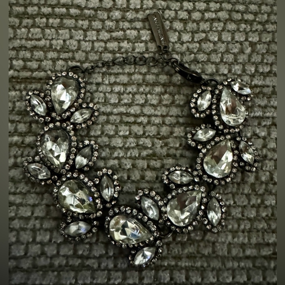 Baublebar Large Teardrop Opalescence Crystal Rhinestone Antique Bracelet